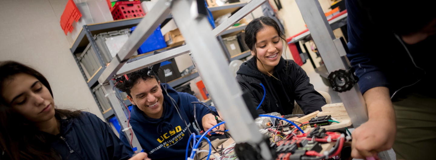 Students working on project